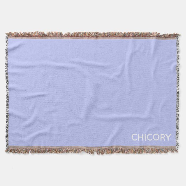 Chicory flower blue colour name throw blanket (Front)