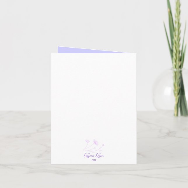 Chicory Flower Card (Back)