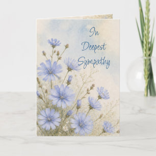 Chicory Periwinkle Blue Flower Floral Sympathy Card