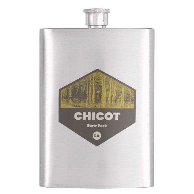 Chicot State Park Louisiana Hip Flask (Front)