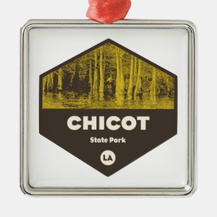 Chicot State Park Louisiana Metal Tree Decoration