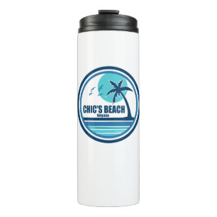 Chic's Beach Virginia Palm Tree Birds Thermal Tumbler