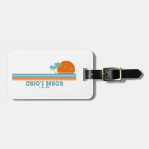 Chic's Beach Virginia Sun Palm Trees Luggage Tag