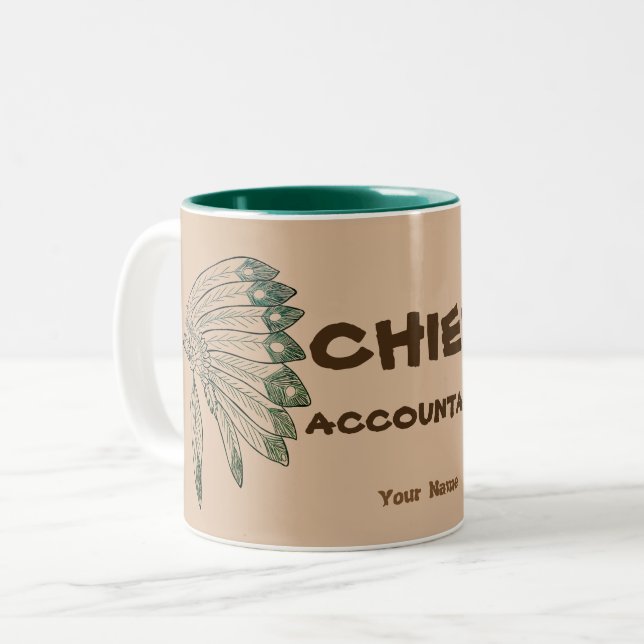 "CHIEF ACCOUNTANT" Two-Tone COFFEE MUG (Front Left)