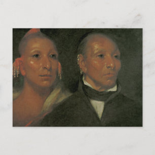 Chief Black Hawk and His Son Postcard