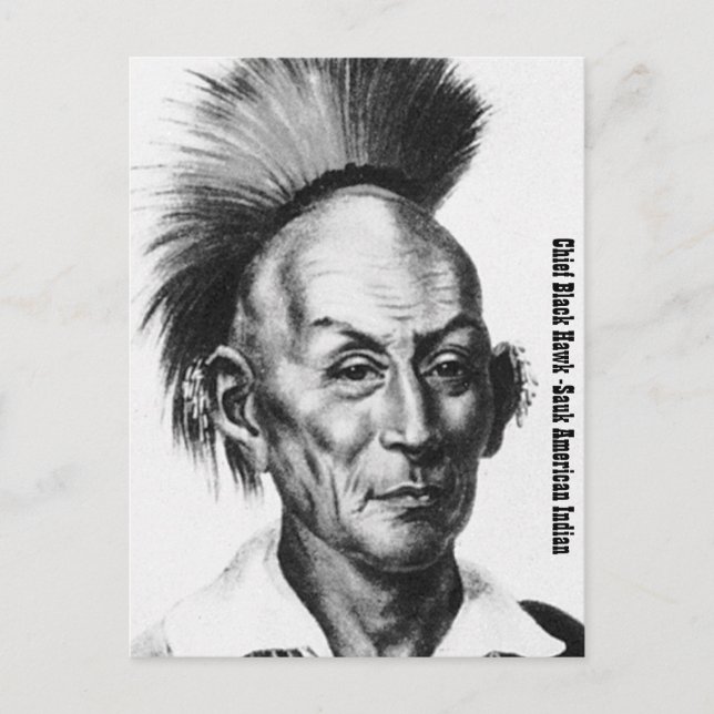 Chief Black Hawk Postcard (Front)
