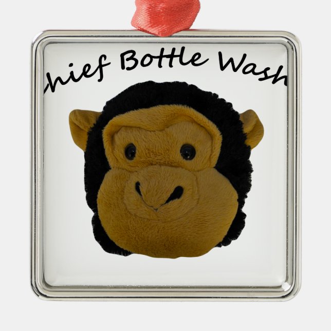 Chief Bottle Washer Metal Tree Decoration (Front)