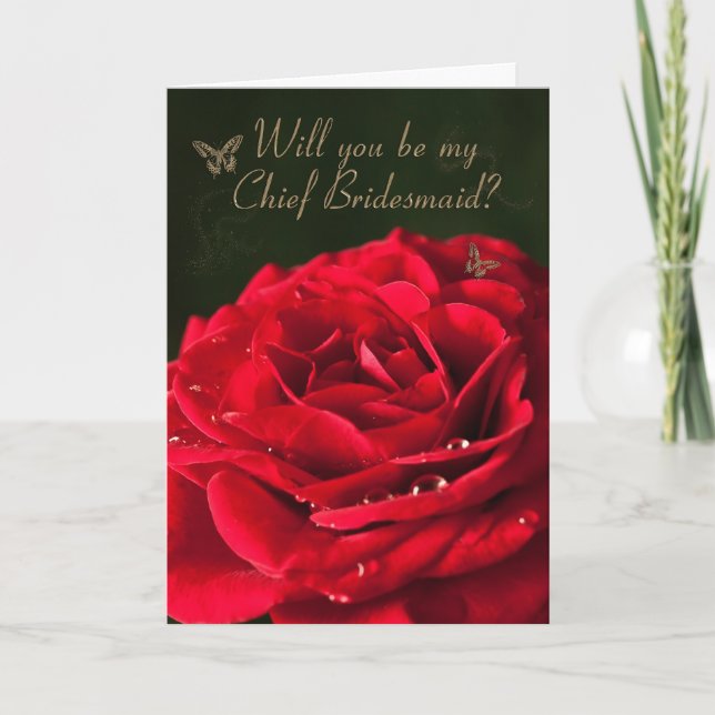 Chief bridesmaid request/invitation invitation (Front)