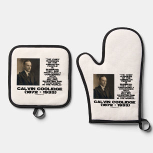 Chief Business American People Business Coolidge Oven Mitt & Pot Holder Set