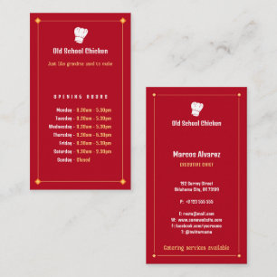 Chief   Chef Restaurant Business Card