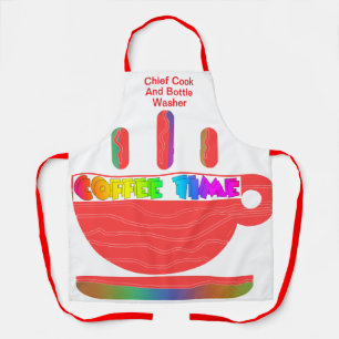 Chief Cook Bottle Washer Coffee Time Apron