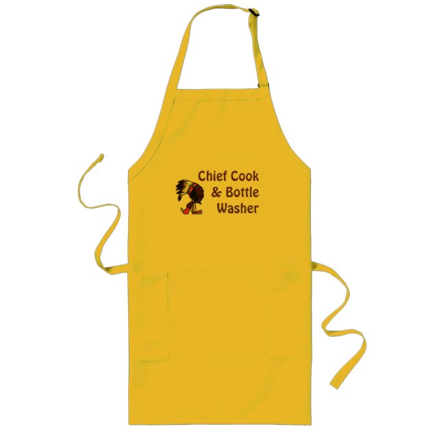 Chief Cook & Bottle Washer Cute Partner gift Apron (Front)