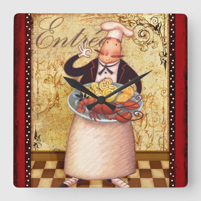 Chief Entrance Square Wall Clock (Front)