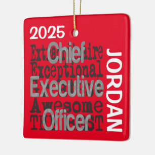 Chief Executive Officer CEO Extraordinaire CUSTOM Ceramic Ornament