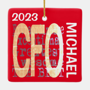 Chief Financial Officer CFO Extraordinaire CUSTOM Ceramic Ornament