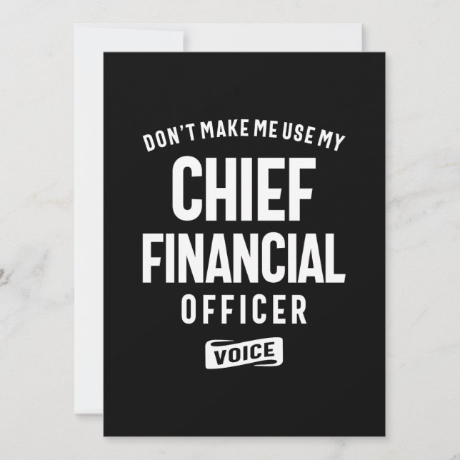 Chief Financial Officer Job Occupation Birthday  (Front)