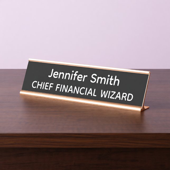 Chief Financial Wizard Personalized Name Plate (Creator Uploaded)