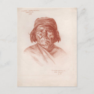 Chief Geronimo, Apache, 1898 Postcard