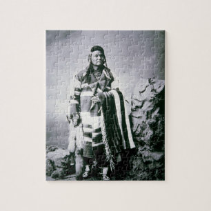 Chief Joseph (1840-1904) c.1880 (b/w photo) Jigsaw Puzzle