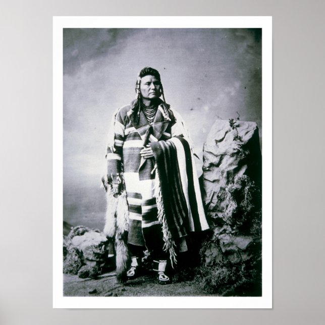 Chief Joseph (1840-1904) c.1880 (b/w photo) Poster (Front)