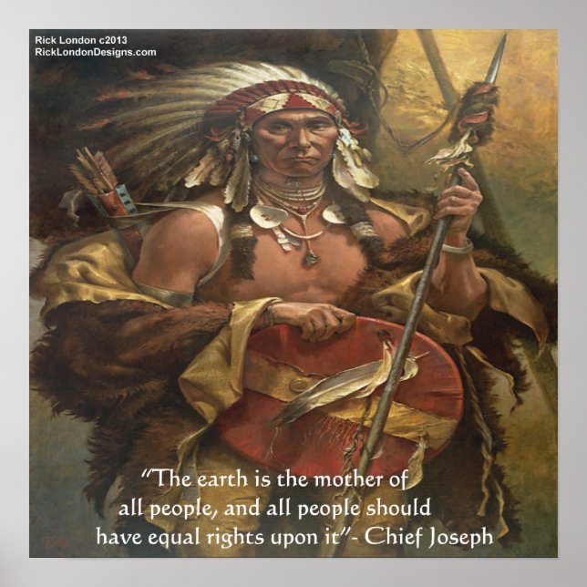 Chief Joseph "Mother Earth" Quote Poster (Front)