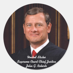 Chief Justice John G. Roberts Classic Round Sticker