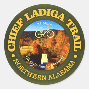 Chief Ladiga Trail (cycling c) Classic Round Sticker