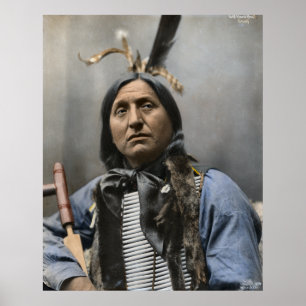 Chief Left Hand Bear 1898 Vintage Poster