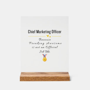 Chief Marketing Officer Acrylic Desk Sign