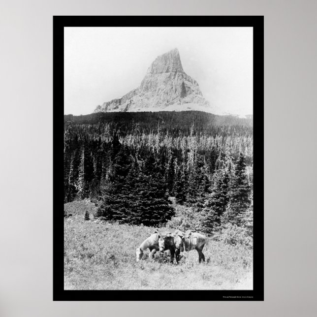 Chief Mountain from Glacier National Park 1925 Poster (Front)