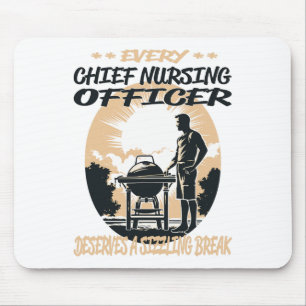 Chief Nursing Officer Funny Bbq Chef Or Grill Fun Mouse Mat
