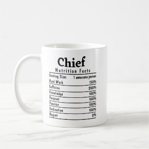 Chief Nutrition Facts Coffee Mug