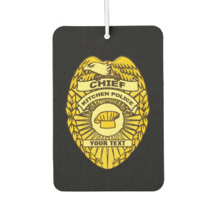 Chief Of Kitchen Police Badge Car Air Freshener