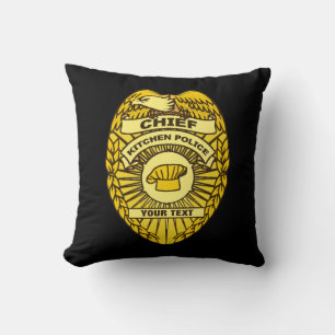 Chief Of Kitchen Police Badge Cushion