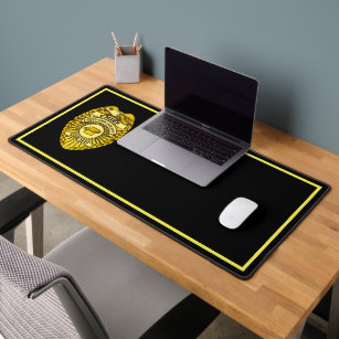 Chief Of Kitchen Police Badge Desk Mat
