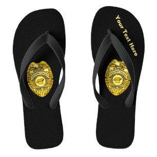 Chief Of Kitchen Police Badge Flip Flops