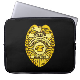 Chief Of Kitchen Police Badge Laptop Sleeve
