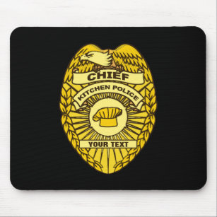 Chief Of Kitchen Police Badge Mouse Mat