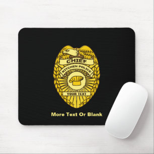 Chief Of Kitchen Police Badge Mouse Mat