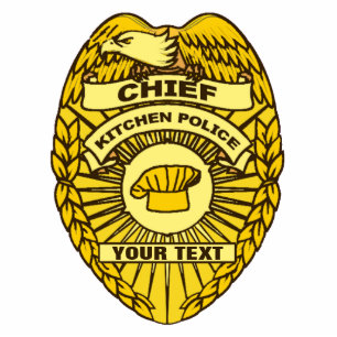 Chief Of Kitchen Police Badge Photo Sculpture Magnet