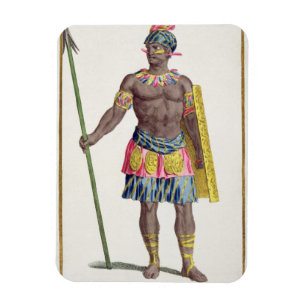 Chief of the Hondurans, 1780 (coloured engraving) Magnet