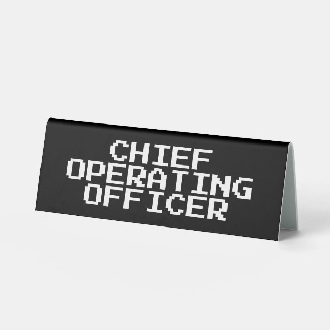 Chief Operating Officer Black Retro Pixel (Front)