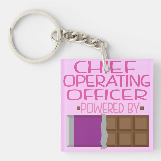Chief Operating Officer Chocolate Gift for Woman Key Ring (Front)