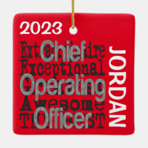 Chief Operating Officer Extraordinaire CUSTOM Ceramic Ornament