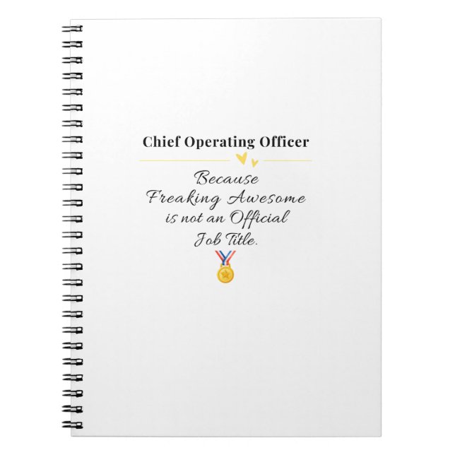 Chief Operating Officer Notebook (Front)