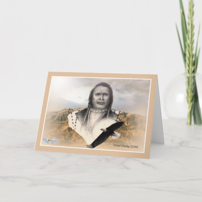 Chief Ouray (Ute) Colorado Native American Card (Front)