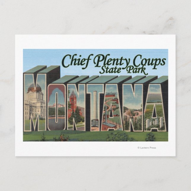 Chief Plenty, Montana - Large Letter Scenes Postcard (Front)