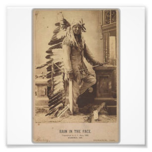 Chief rain in the face photo print