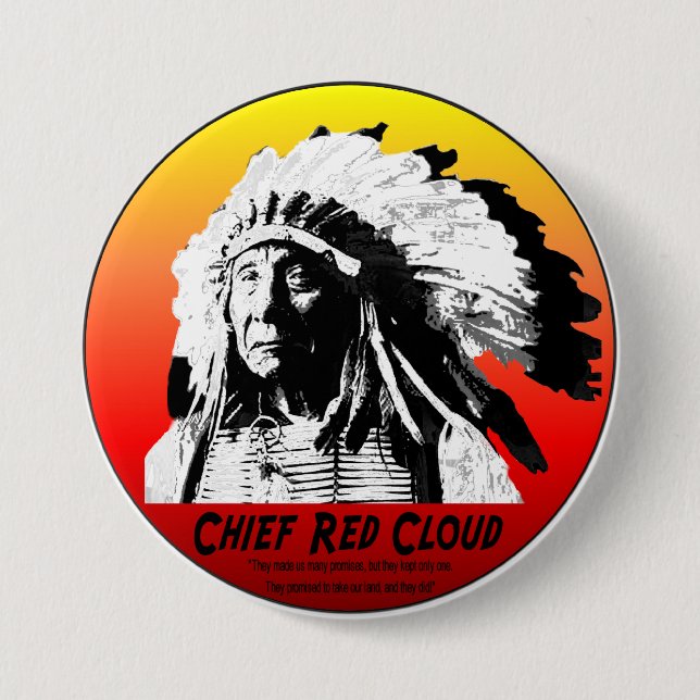 Chief Red Cloud 7.5 Cm Round Badge (Front)