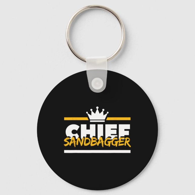 Chief Sandbagger Gag Golf  Key Ring (Front)